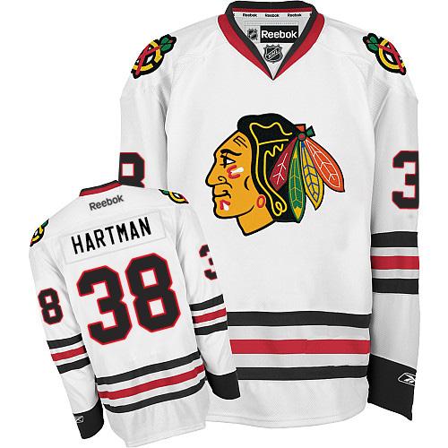 Blackhawks #38 Ryan Hartman White Stitched NHL Jersey